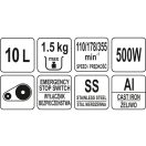 YATO GASTRO Schüsselmixer 10 Liter 500 W