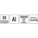 YATO GASTRO Würfelscheibe 8 x 8 x 8 mm