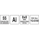 YATO GASTRO Holzschneidescheibe 8 x 8 mm