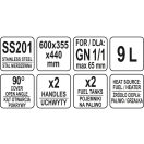 YATO GASTRO Chafing Pot 9 Liter Rolltop GN 1/1