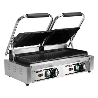  YATO GASTRO Doppelkontaktgrill 580 mm 3600 W geripptes Backblech