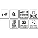 YATO GASTRO Tischfritteuse 3,5 Liter 2000 W