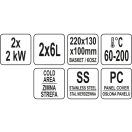 YATO GASTRO Doppel-Ölfritteuse 2 x 3,5 Liter 2 x 2000 W