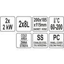 YATO GASTRO Tischfritteuse 2 x 5 Liter 2 x 2000 W