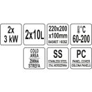 YATO GASTRO Tischfritteuse 2 x 6 Liter 2 x 3000 W