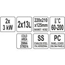 YATO GASTRO Tischfritteuse 2 x 8 Liter 2 x 3300 W