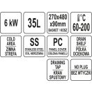YATO GASTRO Tischfritteuse 26,5 Liter 6000 W mit Ablasshahn