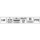 YATO GASTRO Tischpfannkuchenmaschine 400 mm 3000 W