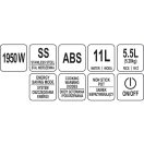 YATO GASTRO Reiskocher 16,5 Liter 1950 W