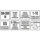 YATO GASTRO Desktop-Induktionskochfeld 500-3500 W mit LED-Anzeige