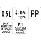 YATO GASTRO Kunststoff-Messbecher 500 ml