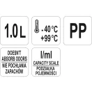 YATO GASTRO Kunststoff-Messbecher 1000 ml