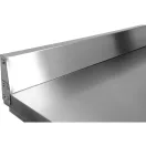 YATO GASTRO Inox-Arbeitstisch mit unterer Ablage und rückklappbarer Rückseite