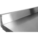 YATO GASTRO Inox-Arbeitstisch mit unterer Ablage und rückklappbarer Rückseite