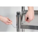 YATO GASTRO Inox-Arbeitstisch mit unterer Ablage und rückklappbarer Rückseite