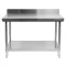 YATO GASTRO Inox-Arbeitstisch mit unterer Ablage und rückklappbarer Rückseite
