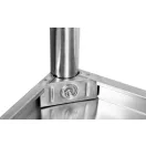 YATO GASTRO Inox-Arbeitstisch mit unterer Ablage und rückklappbarer Rückseite