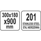 YATO GASTRO Inox Wandregal 900 x 300 x 180 mm