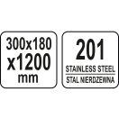 YATO GASTRO Inox Wandregal 1200 x 300 x 180 mm