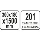 YATO GASTRO Inox Wandregal 1500 x 300 x 180 mm