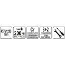 YATO GASTRO Aluplast-Regal 457 x 1210 mm