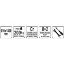 YATO GASTRO Aluplast-Regal 610 x 1820 mm