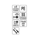 YATO GASTRO Küchenwagen 5 Stauräume, 3 Regale