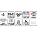 YATO GASTRO Essenslieferbottich doppelwandig 15 Liter Edelstahl