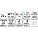 YATO GASTRO Essenslieferbottich doppelwandig 35 Liter Edelstahl