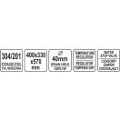 YATO GASTRO Wand-Handwaschbecken mit Knieschalter aus Edelstahl