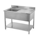 YATO Einbeckenspülbecken-Arbeitstisch 100 x 70 cm