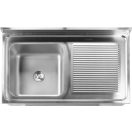 YATO Einbeckenspülbecken-Arbeitstisch 100 x 70 cm