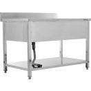 YATO Einbeckenspüle Arbeitstisch 140 x 70 cm