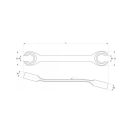 YATO Bremsleitungsschlüssel 15x17 mm CrV 6140