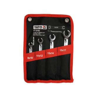 YATO Bremsleitungsschlüsselsatz 4-teilig 8-17 mm CrV 6140