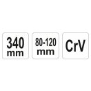 YATO Rollgabelschlüssel 80-120 mm / 340 mm CrV