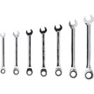 YATO Ratschenschlüssel-Set 7-teilig (10-19 mm) CrV