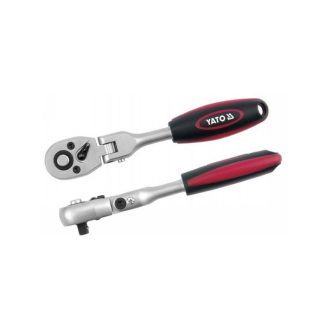   YATO Ratschenantriebswelle 1/2" 290 mm 72T mit Scharnier ±90° gerade Welle CrV