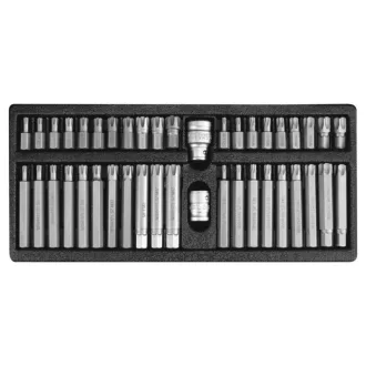 YATO Torx-Bit-Set 42-teilig (1/2" T20-T70+RIBE)