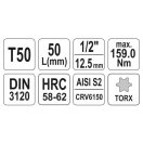 YATO Bit-Steckschlüssel Torx 1/2" T50 CrV