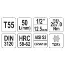 YATO Bit-Steckschlüssel Torx 1/2" T55 CrV