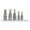 YATO Bit-Stecknuss-Satz 5-teilig Spline 1/4", 3/8" CrV
