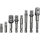 YATO Steckschlüssel-Adaptersatz 8-teilig 1/4" Sechskant -> 1/4", 3/8", 1/2" Vierkant CrV