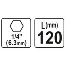 YATO Bithalter 120 mm 1/4"