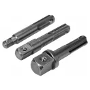 YATO Steckschlüssel-Adaptersatz 3-teilig SDS-Plus -> 1/4", 3/8", 1/2" Vierkant