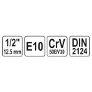 YATO Steckschlüssel Außentorx 1/2" E10 CrV