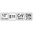 YATO Steckschlüssel Außentorx 1/2" E11 CrV