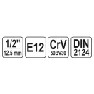 YATO Steckschlüssel Außentorx 1/2" E12 CrV