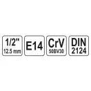 YATO Steckschlüssel Außen-Torx 1/2" E14 CrV