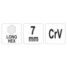 YATO langer Inbusschlüssel 7,0 mm CrV